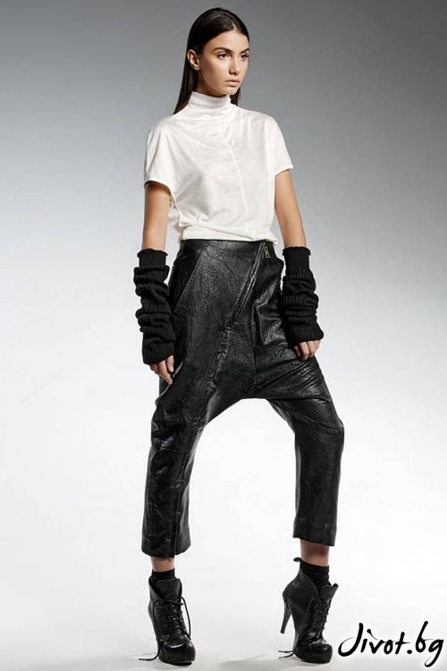 Черни панталони от изкуствена кожа / PENDARI