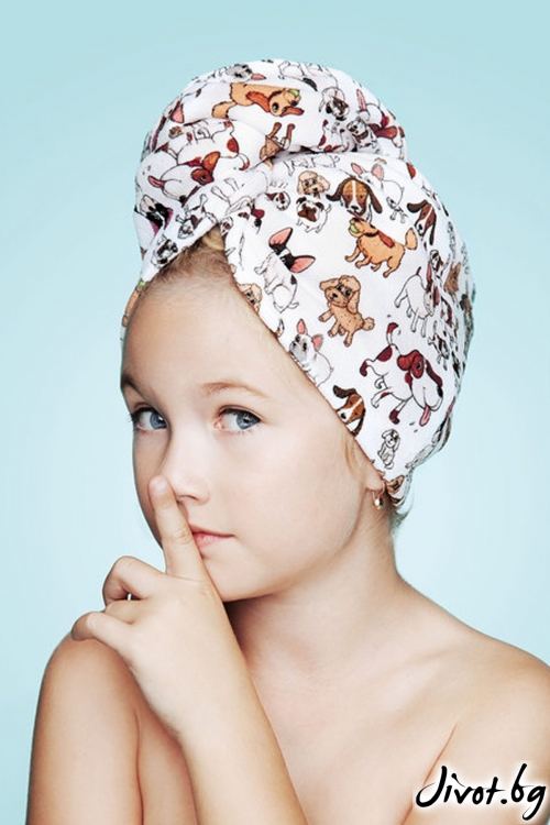 Хавлиена детска кърпа за коса AMICI / AGLIQUE