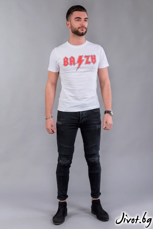 Ефектна мъжка тениска с къси ръкави BM536 / BAZA