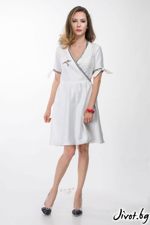 Бяла рокля с бродерия / Vivastella