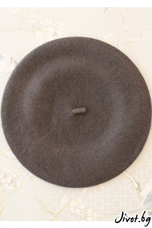 The French Beret "Graffiti grey"/ Forget-me-not