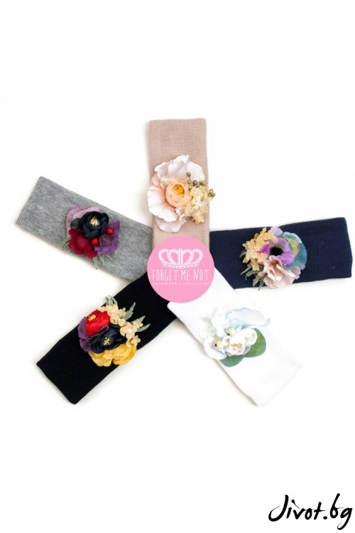 The Winter Headband – "Grey" / Forget-me-not