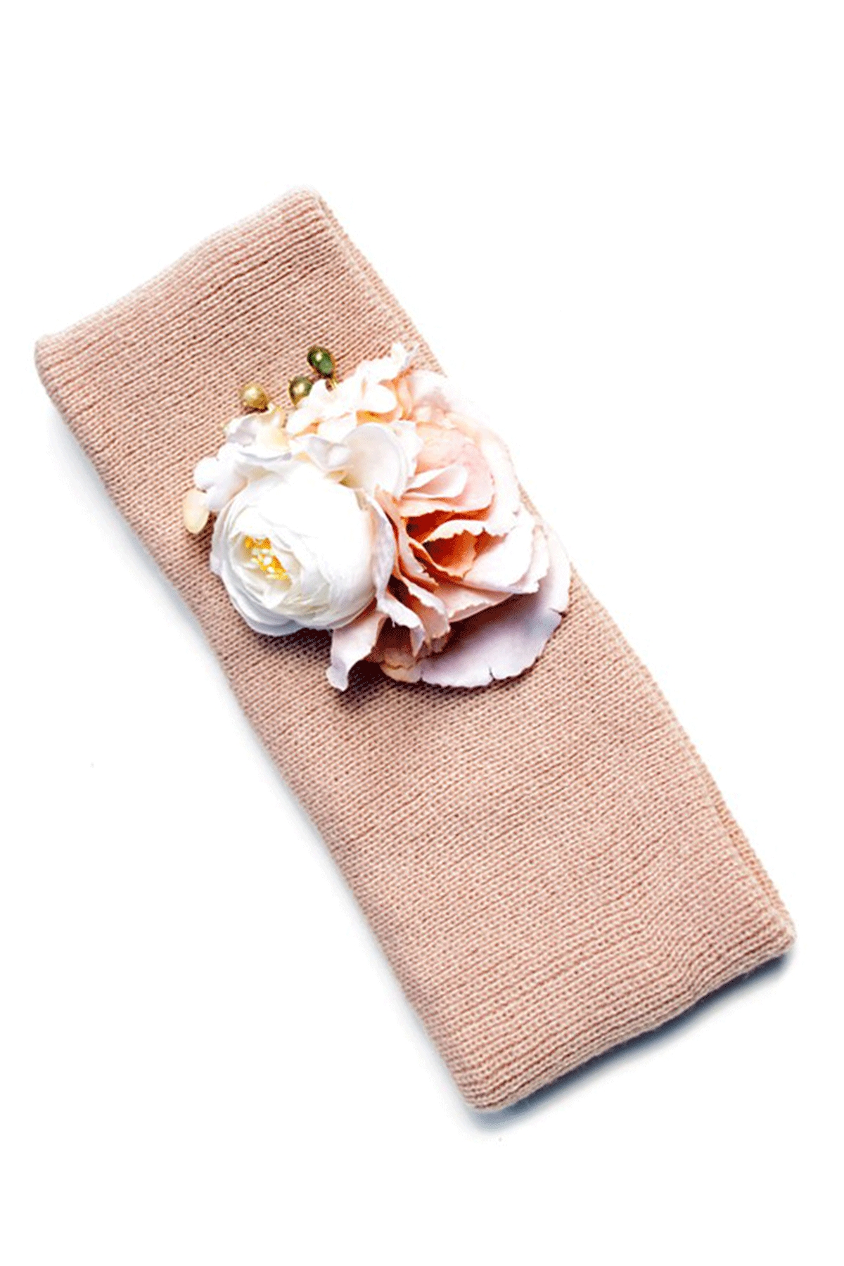 The Winter Headband – "So, classy beige" / Forget-me-not