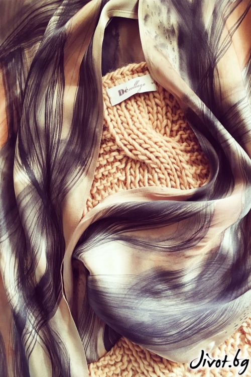 Дамски шал от вълна и коприна "Silk" / Décollage