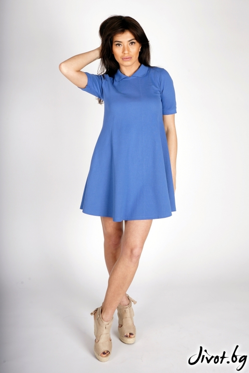 Къса синя рокля "Costansa" / OTIVA